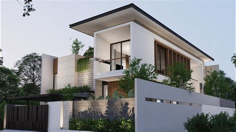 desain rumah split level modern