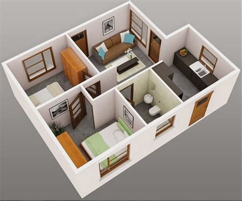 desain rumah 4x6 2 kamar