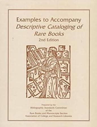 Descriptive Cataloging Of Rare Books