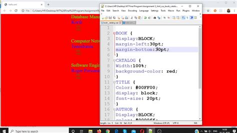 Design Book Catalog By Using Xml And Css