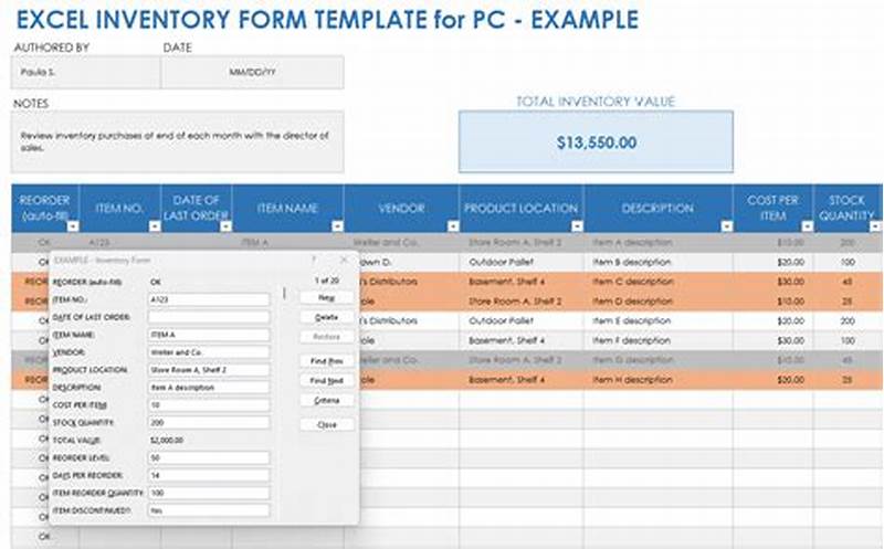 Design Form In Excel