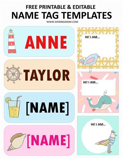 Design Your Own Name Tags For Kids Printables