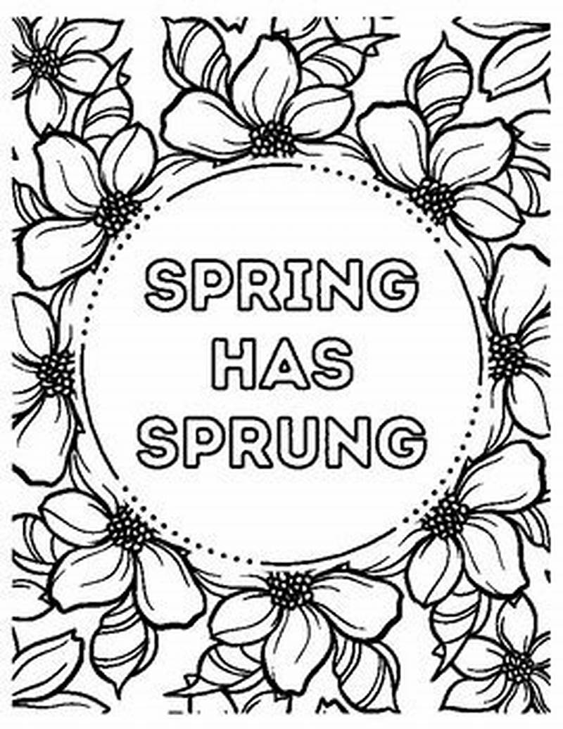 Designs For Coloring Spring Has Sprung Coloring Book