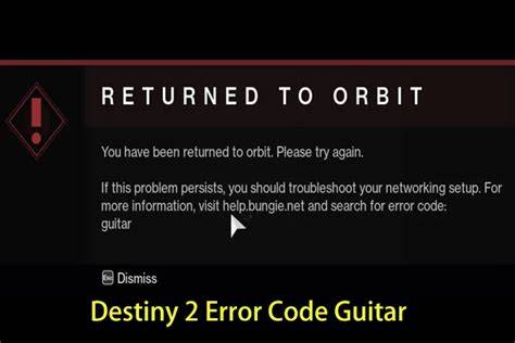How to Fix Destiny 2 Error Code Guitar