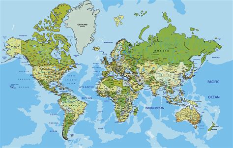 Detailed World Map Vector