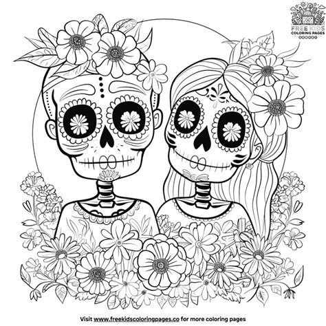 Dia De Los Muertos Coloring Pages Printable
