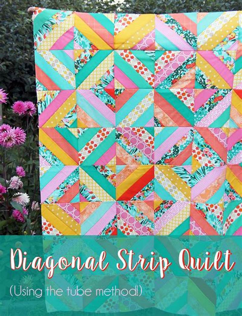 Diagonal Strip Quilt Pattern