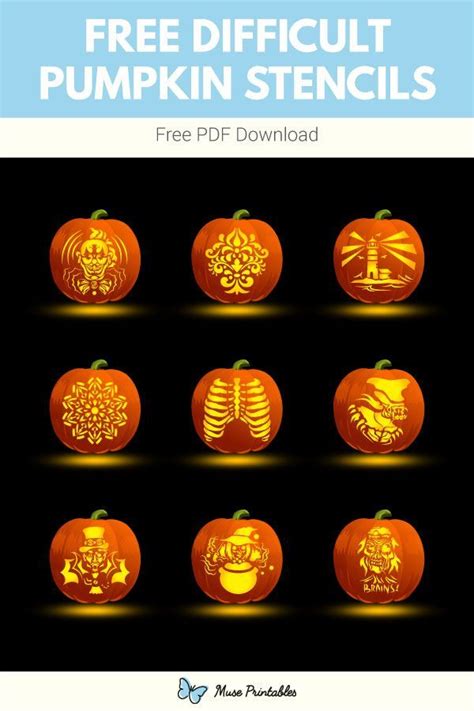 Difficult Pumpkin Carving Templates