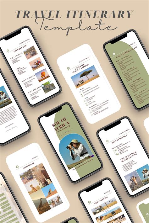 Digital Itinerary Template