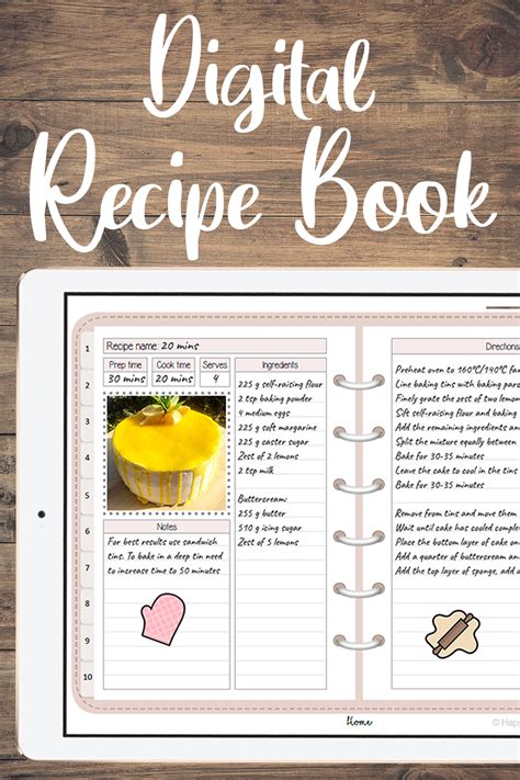Digital Recipe Book Template