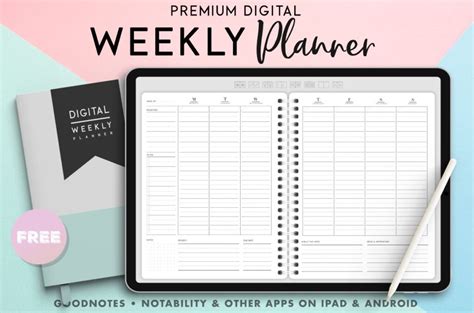 Digital Weekly Planner Template Free