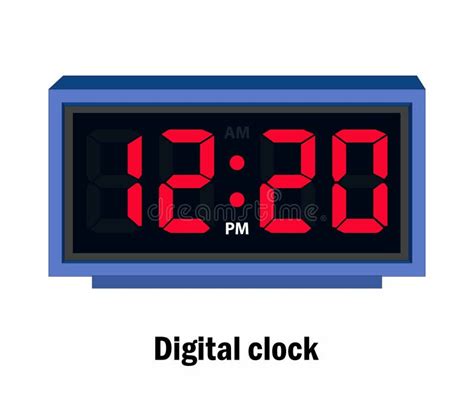 Digital clock showing AM PM