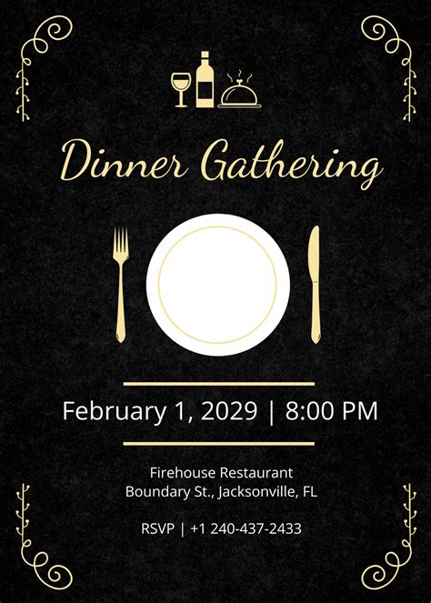 Dinner Invitation Templates