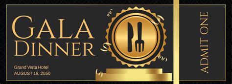 Dinner Ticket Template