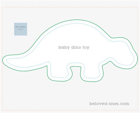 Dinosaur Sewing Template