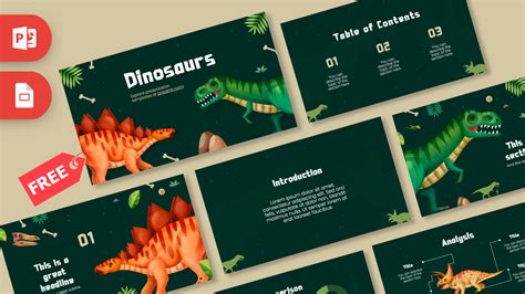 Dinosaur Slides Template