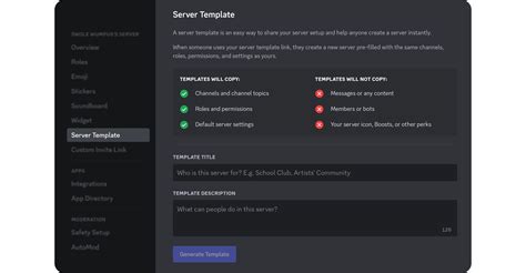 Discord Server Template Bot