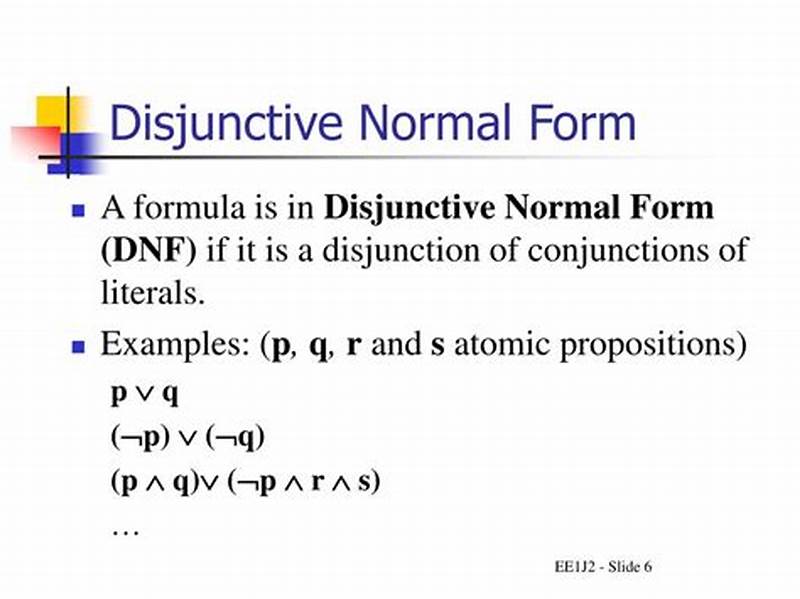 Disjunctive Normal Form And Conjunctive Normal Form