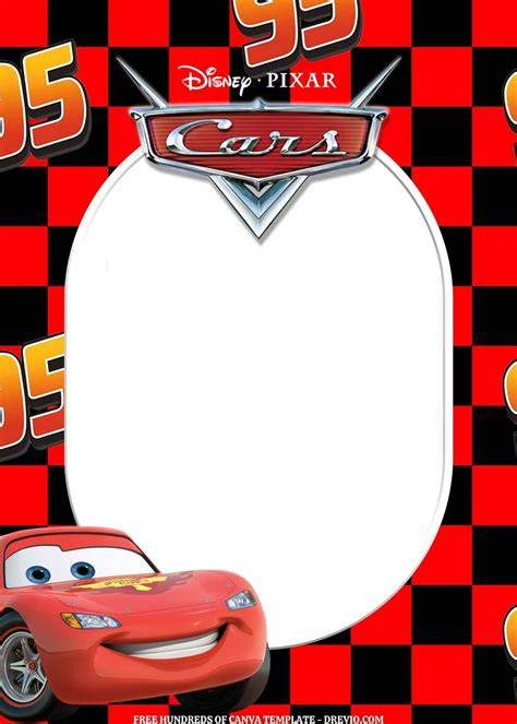 Disney Cars Printable Birthday Invitations Free