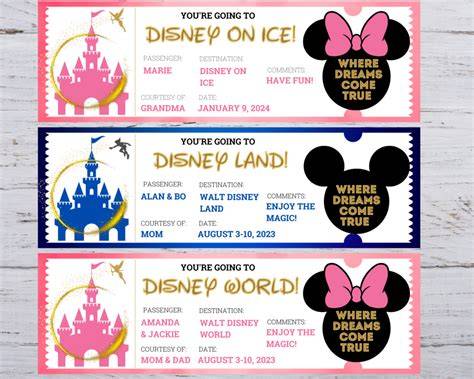 Disney On Ice Ticket Printable Free