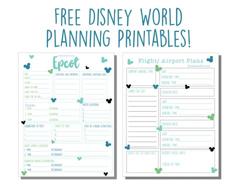Disney Planning Template