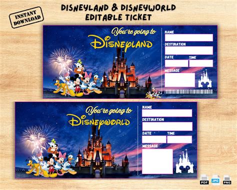 Disney Ticket Template