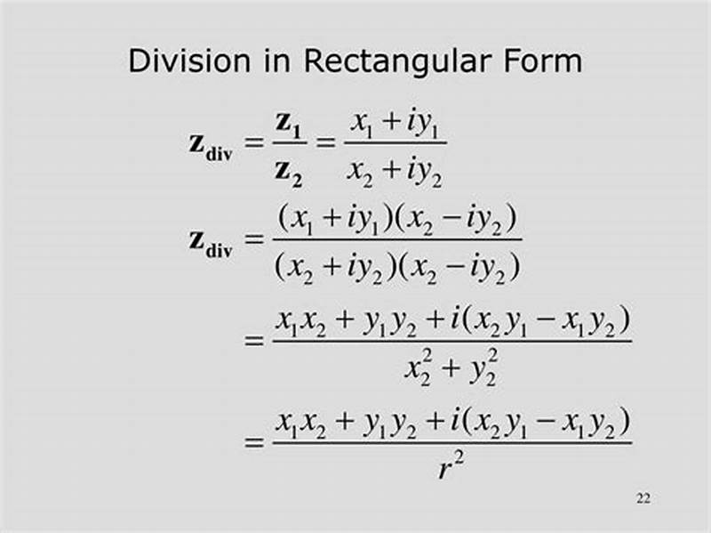 Dividing Complex Numbers In Rectangular Form