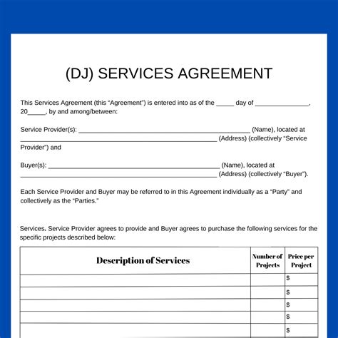 Dj Contracts Template