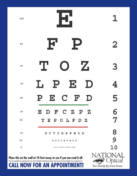 Dmv Eye Chart Printable