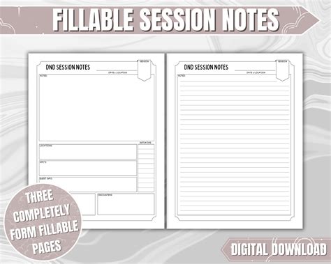 Dnd Note Template