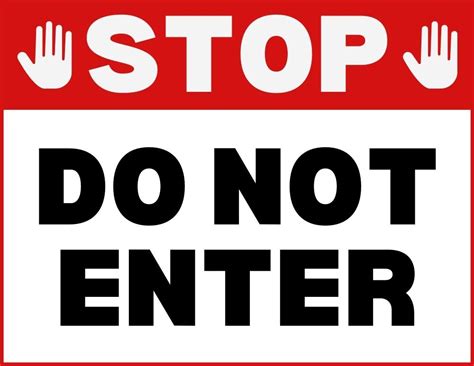 Do Not Enter Sign Printable