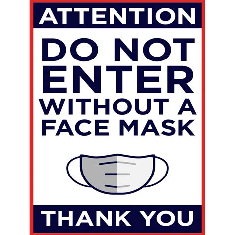 Do Not Enter Without Mask Sign Free Printable