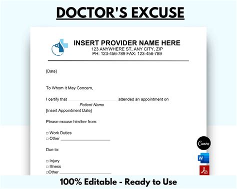 Doctor Excuse Templates