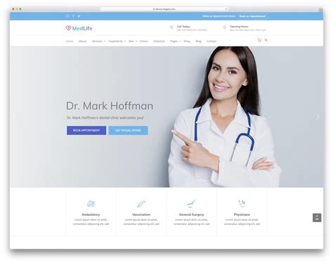 Doctor Personal Website Templates