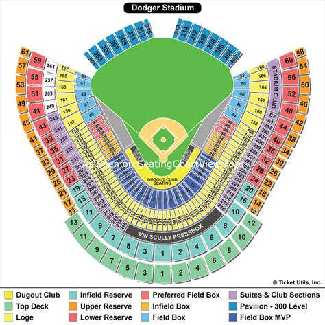 Dodger Baseball Seating Chart