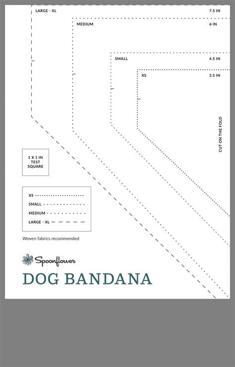Dog Bandana Pattern Free Printable