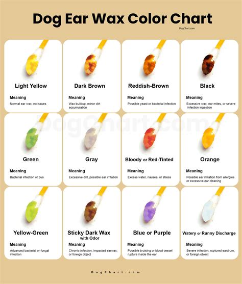 Dog Earwax Color Chart