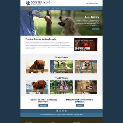 Dog Training Website Template