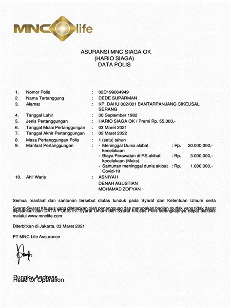 Dokumen Asuransi