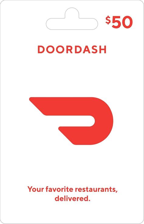 Doordash Printable Gift Card