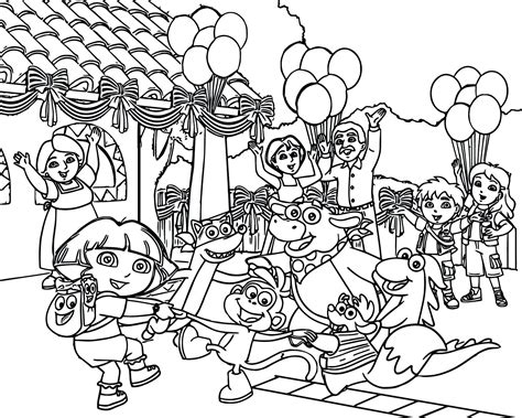 Dora And Friends Grown Up Coloring Pages