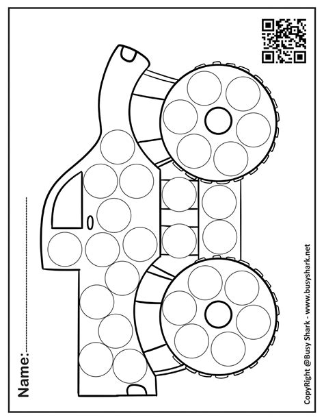 Dot Coloring Pages Free Printable
