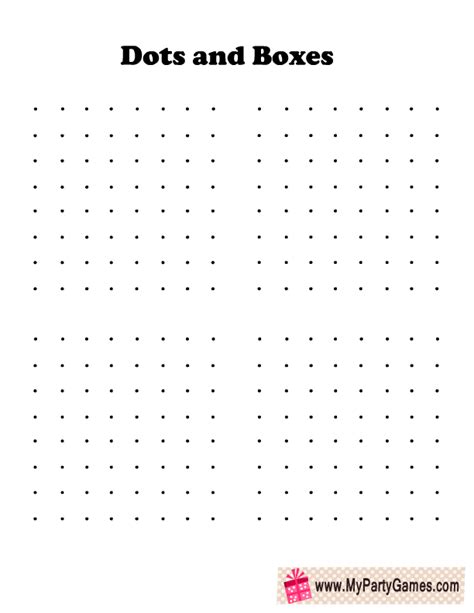 Dots And Boxes Free Printable