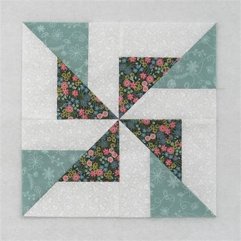 Double Pinwheel Quilt Block Pattern 12