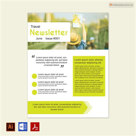 Downloadable Free Editable Newsletter Templates For Word
