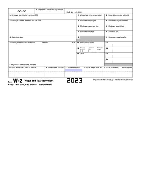 Downloadable Printable Secure Blank W-2 W2 Forms