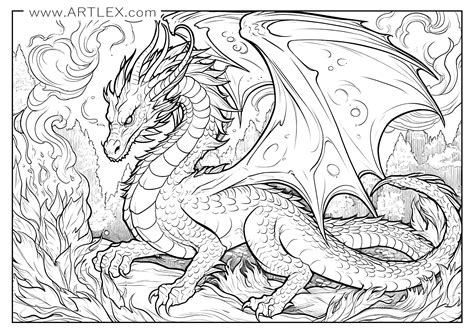Dragon Color Pages Printable