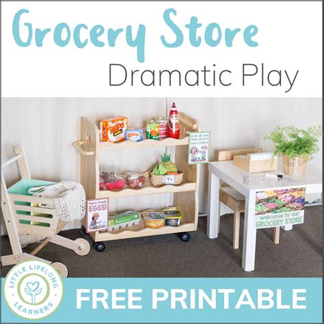 Dramatic Play Grocery Store Free Printables