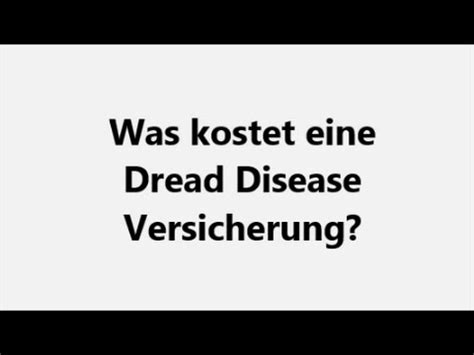 Dread-Disease-Versicherung Kosten