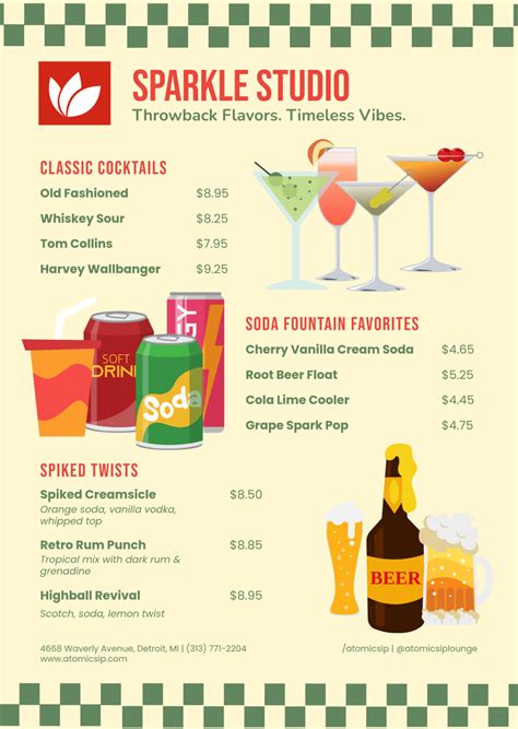 Drink Menu Template